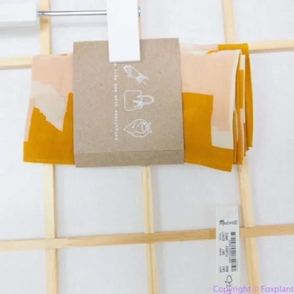 NEW Madewell silk bandana‎ scarf, Amber Gold